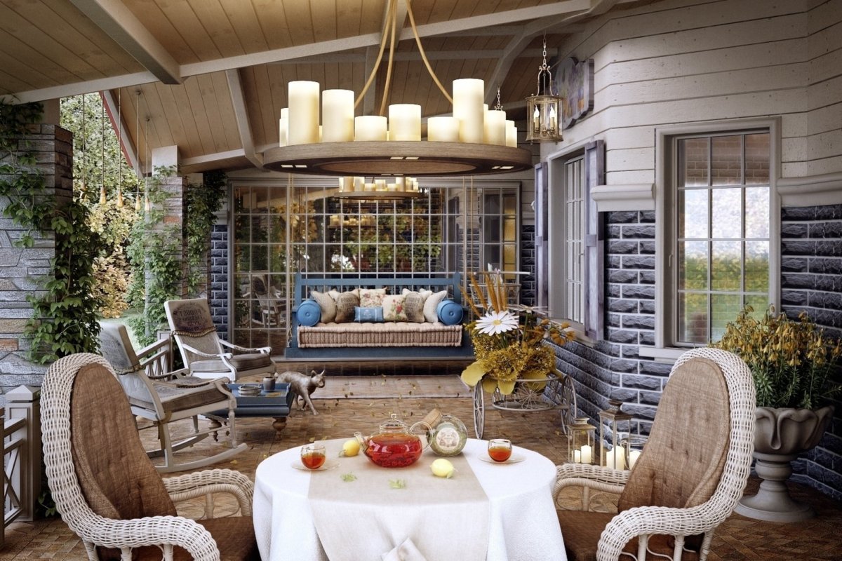 Кухня деревенский стиль Прованс Шале