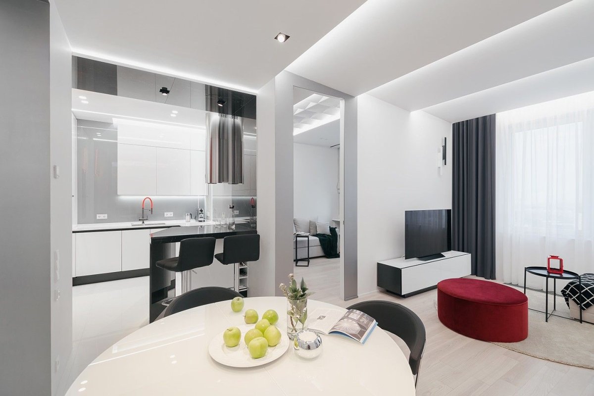 Дизайн интерьера квартиры двухкомнатной