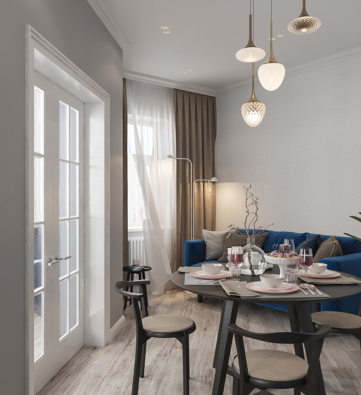 Современный интерьер двухкомнатной квартиры