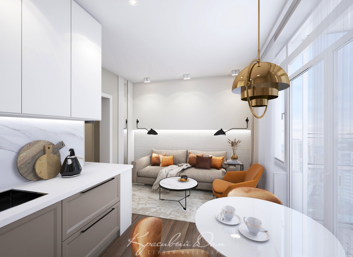 Интерьер двухкомнатной квартиры 60 кв.м