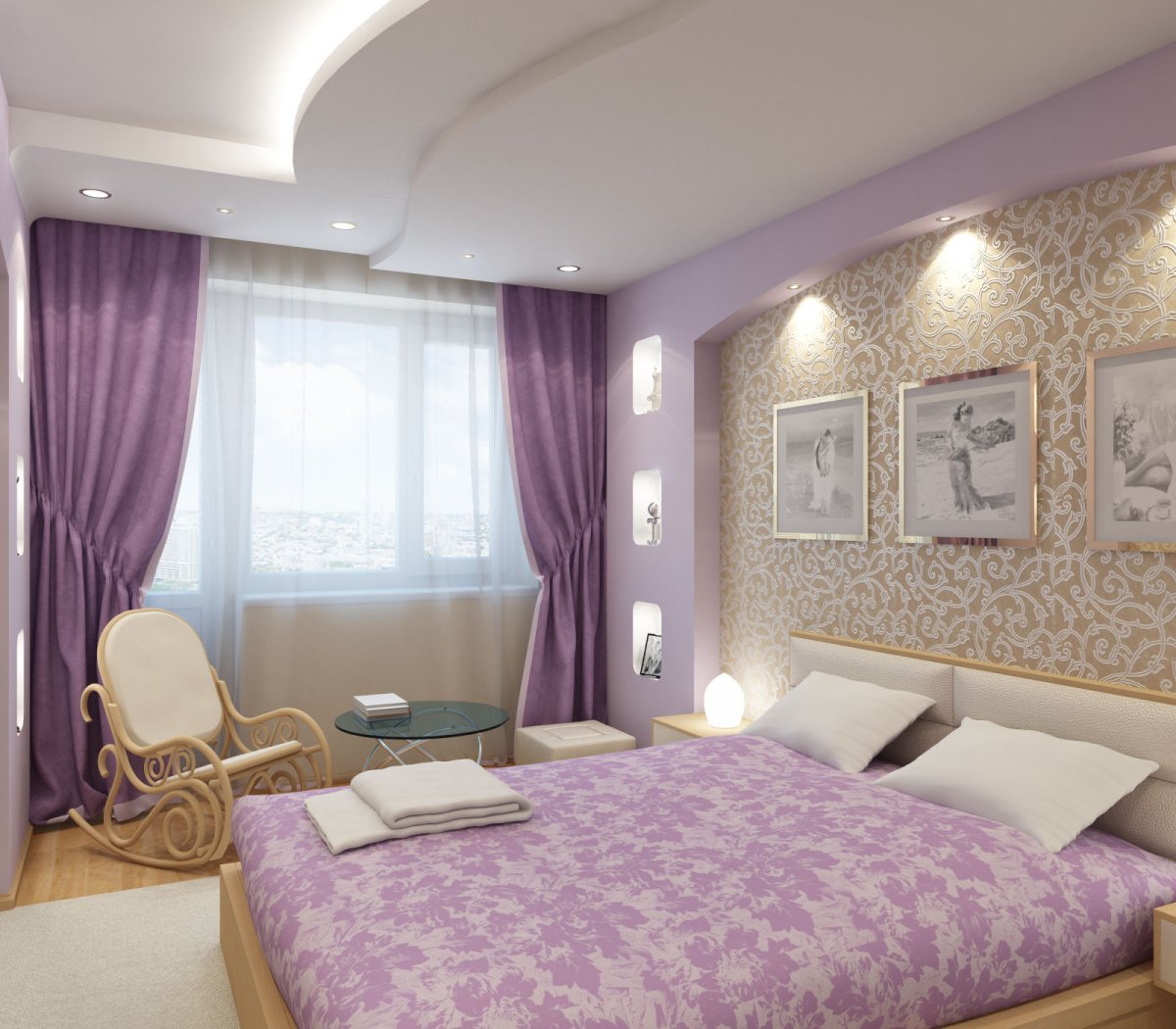 Спальня с детской кроваткой