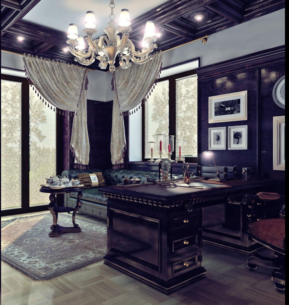 Роскошный кабинет в доме