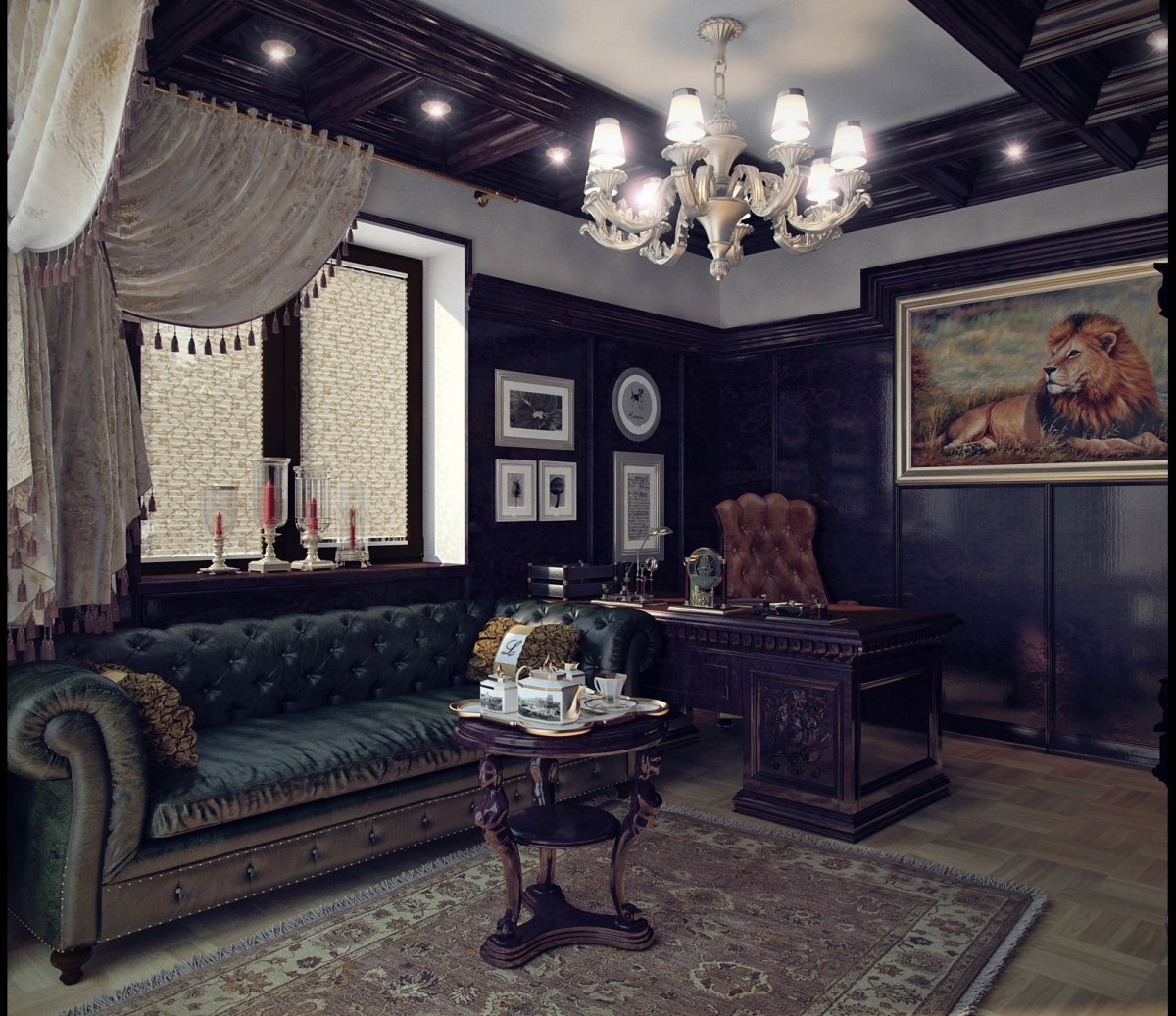 Роскошный интерьер кабинета