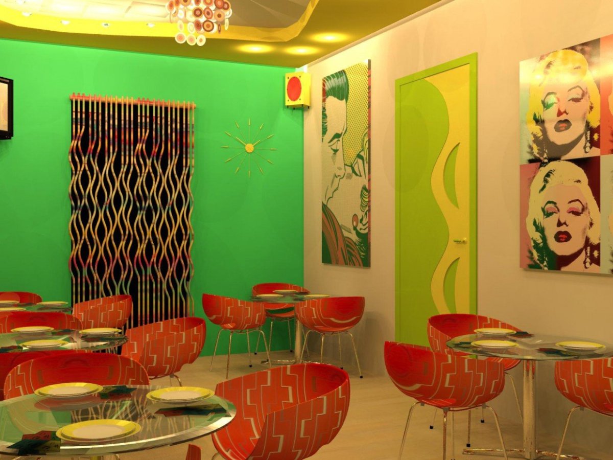 Кафе в стиле поп арт