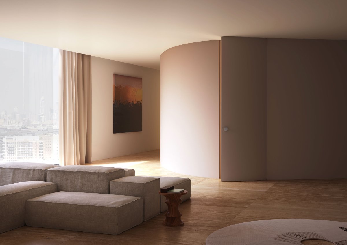 Интерьер полукруглой гостиной