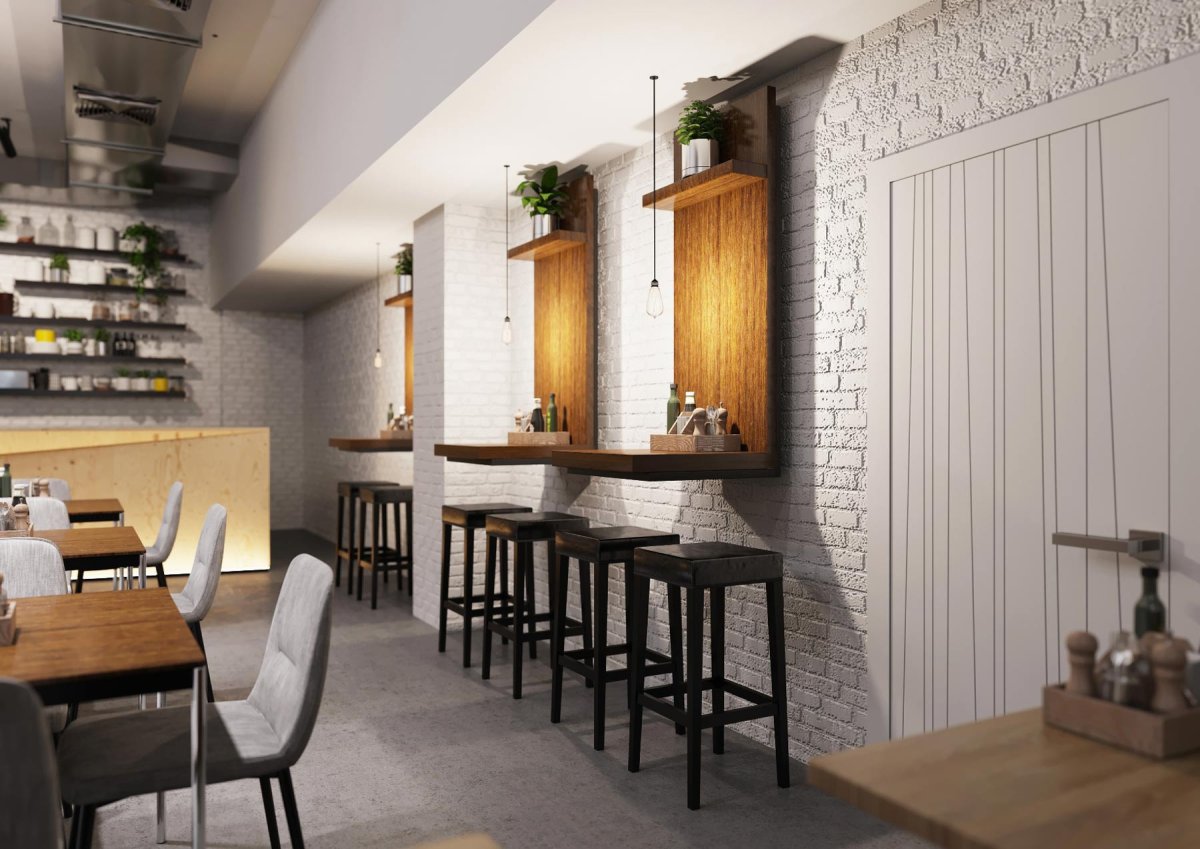 Интерьер кофе кафе Минимализм