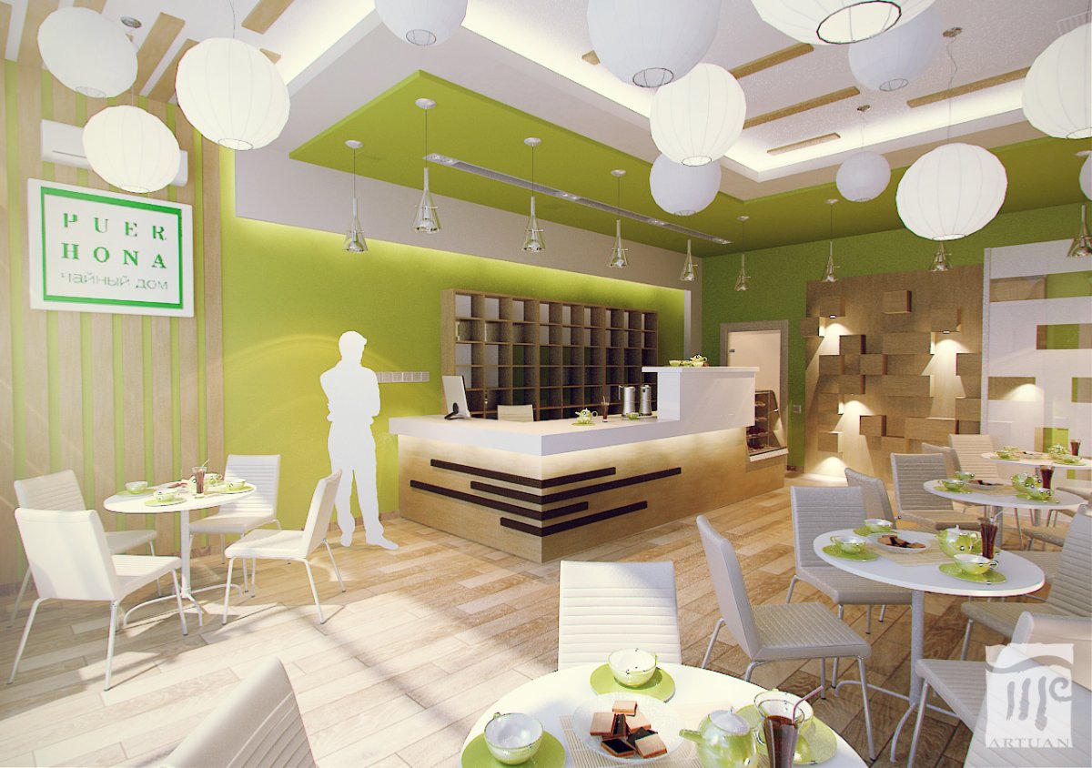 Интерьер кофейни в стиле Минимализм