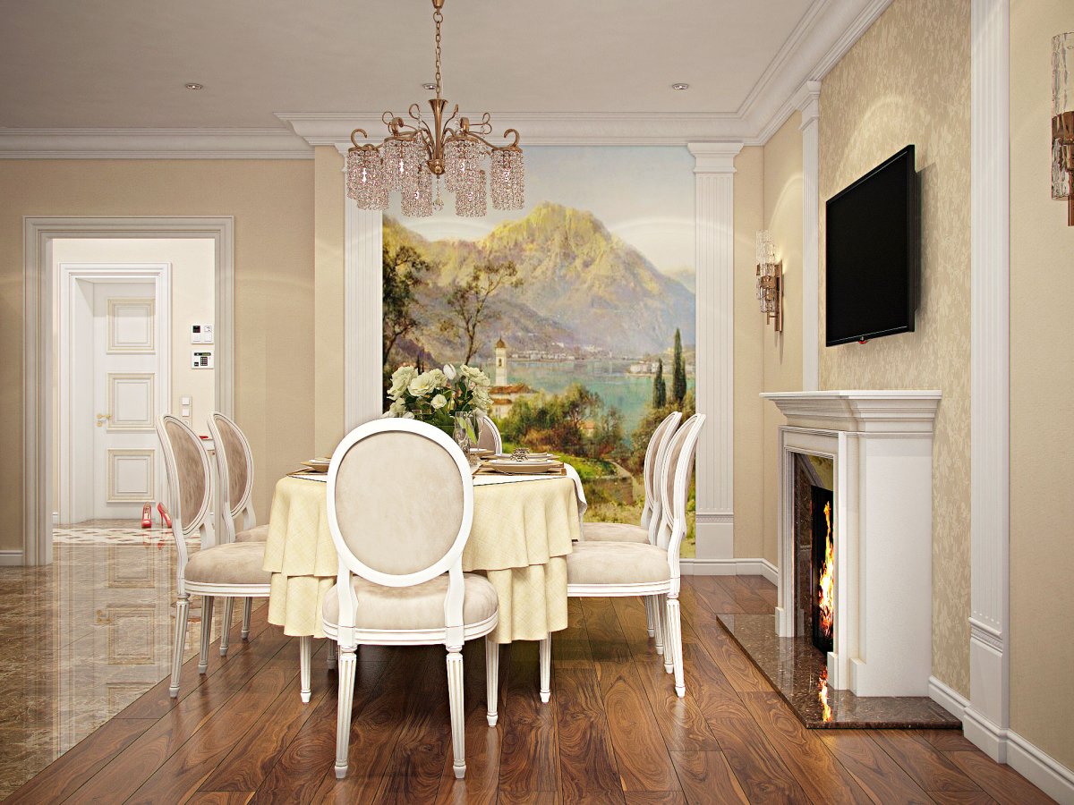 Фрески в классическом интерьере