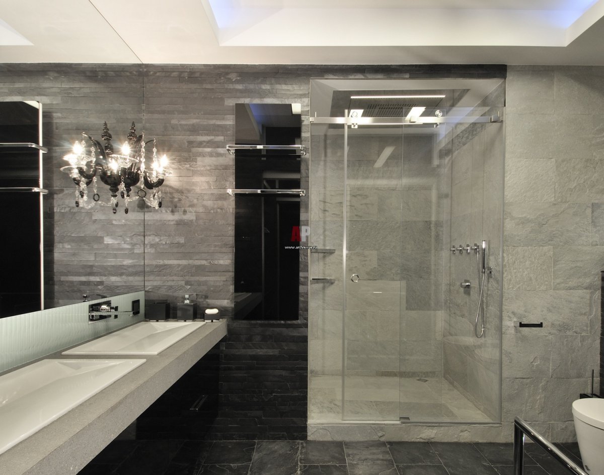 Ванная в отеле в стиле Хай-тек