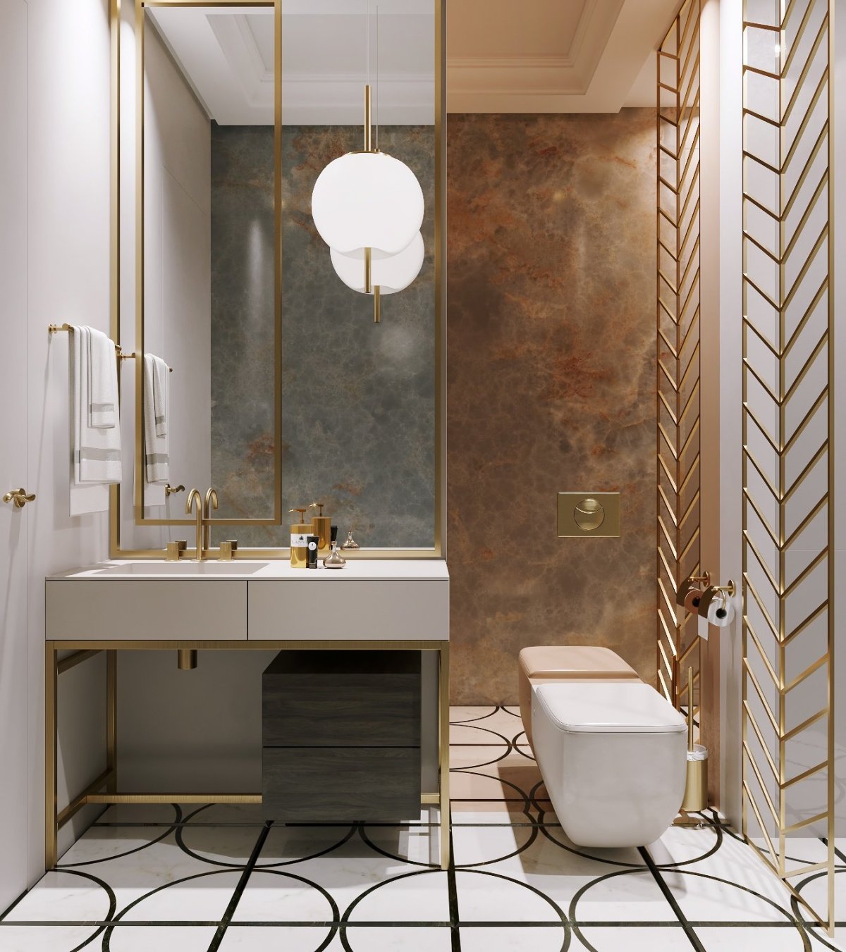 Туалет в стиле Контемпорари