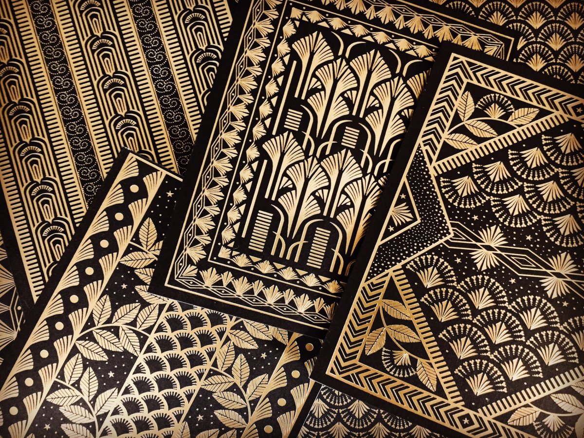 Ар деко Ваканда орнамент