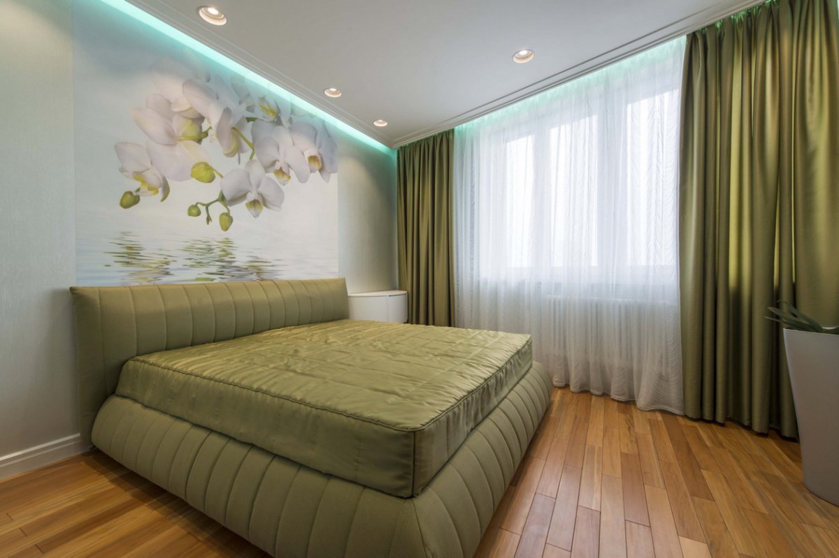 Интересный интерьер спальни