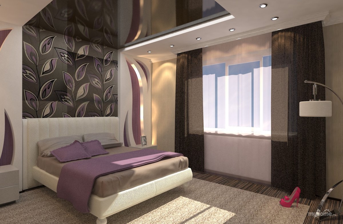 Интерьер спальни 16 кв прямоугольная