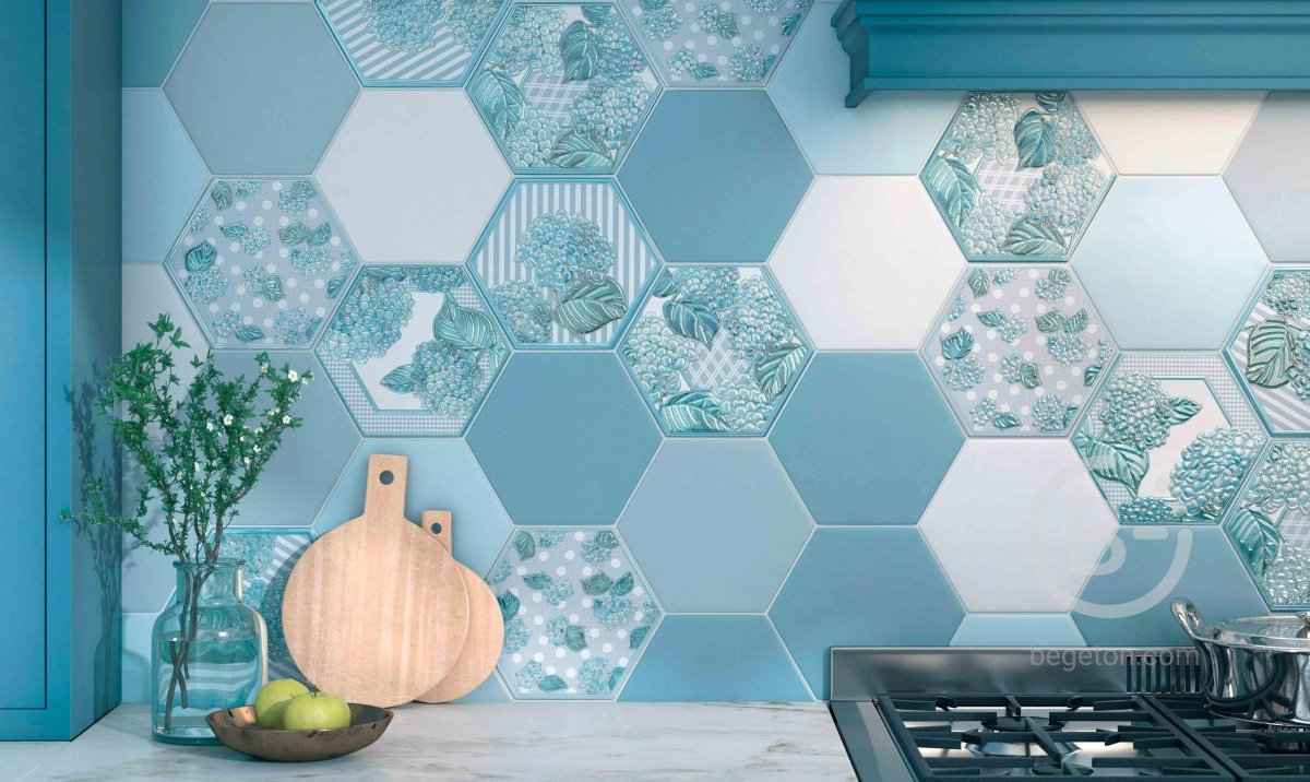 Плитка соты на фартук для кухни