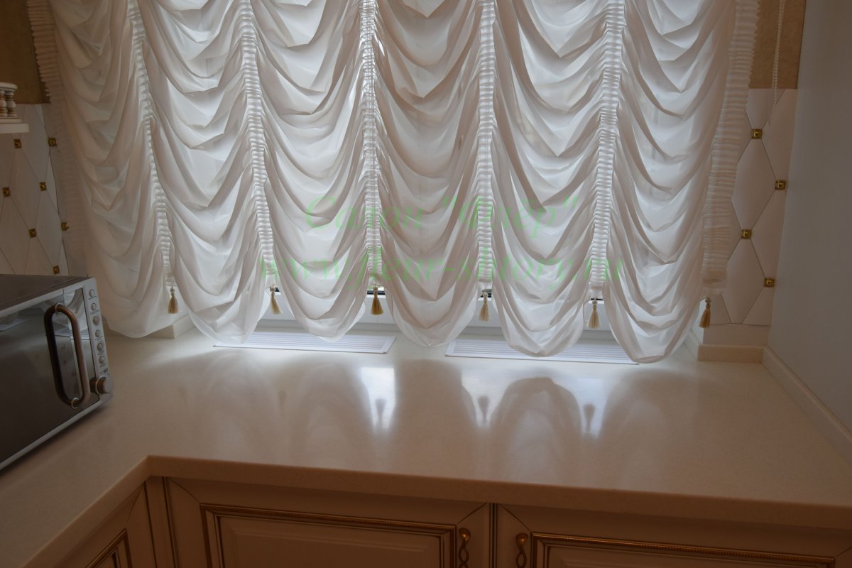 Занавески с буфами в зал