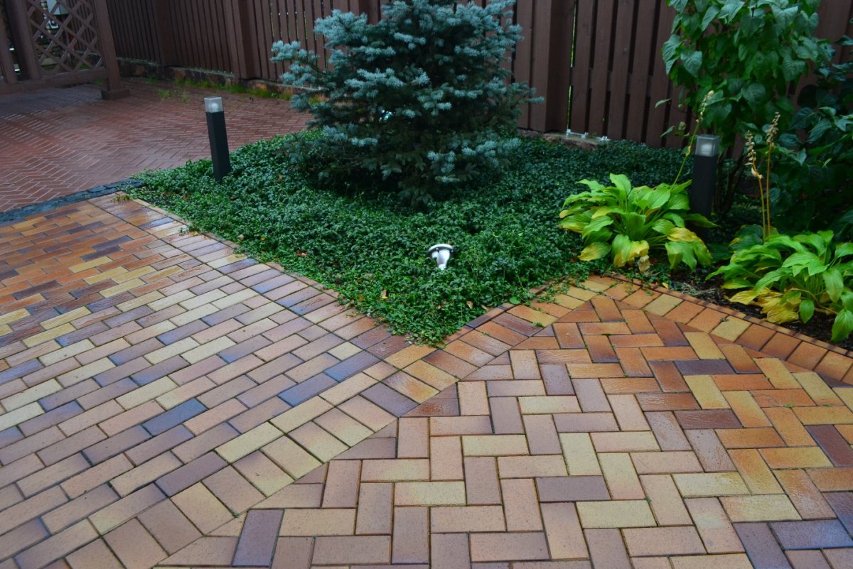 Тротуарная плитка во дворе