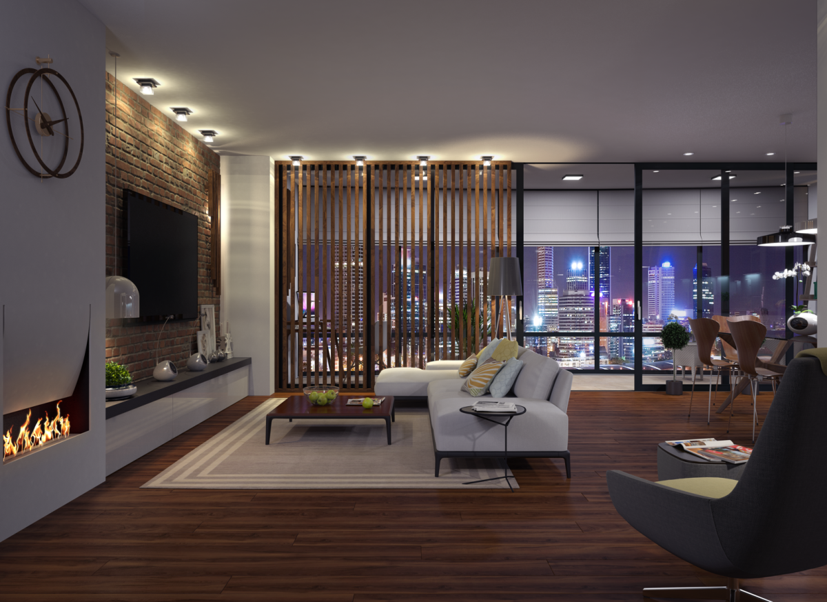 Оригинальный интерьер городской квартиры