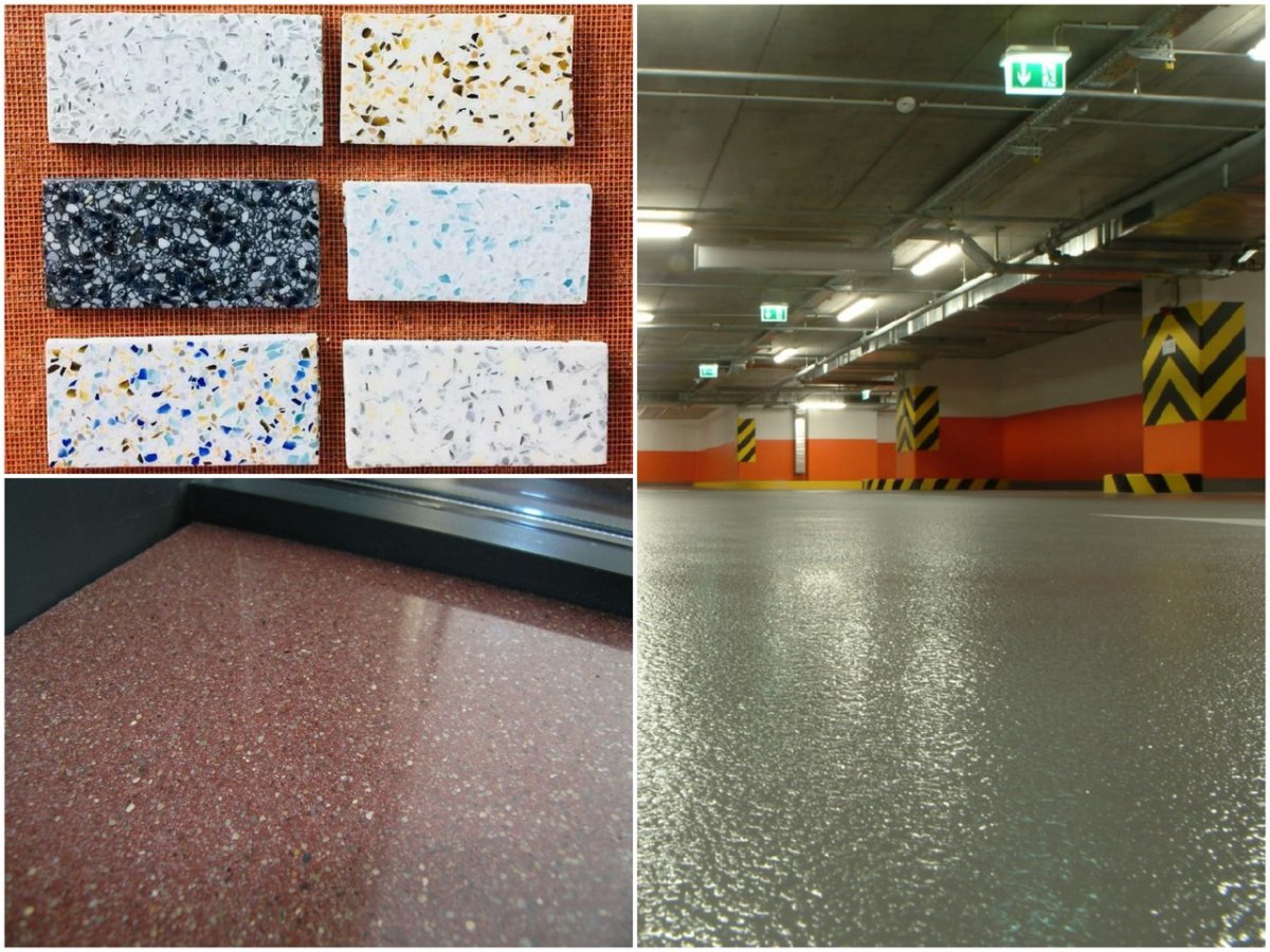 Наливной пол с кварцевым песком