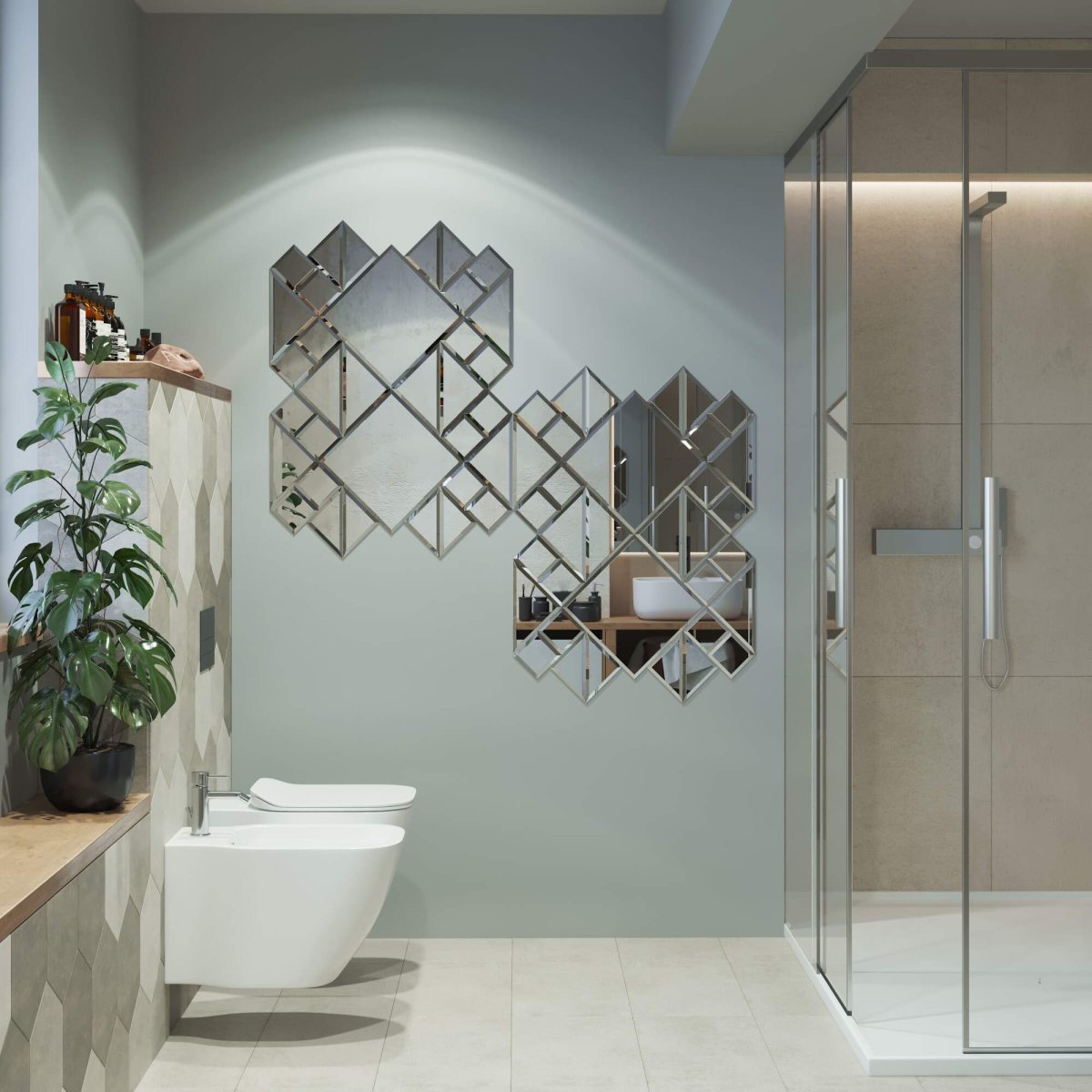 Зеркальная плитка Леруа Мерлен