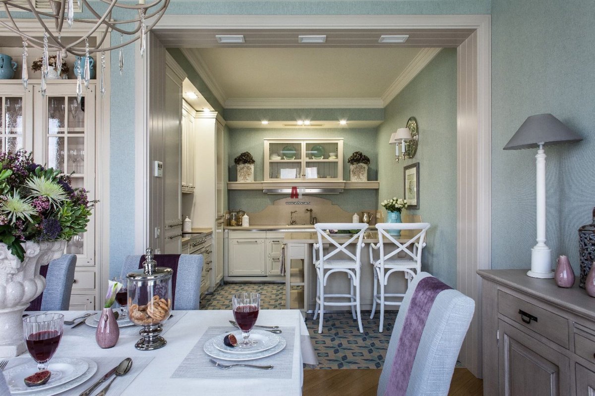 Мешковина в интерьере кухни