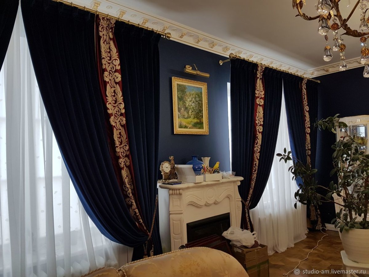 Классические шторы из бархата