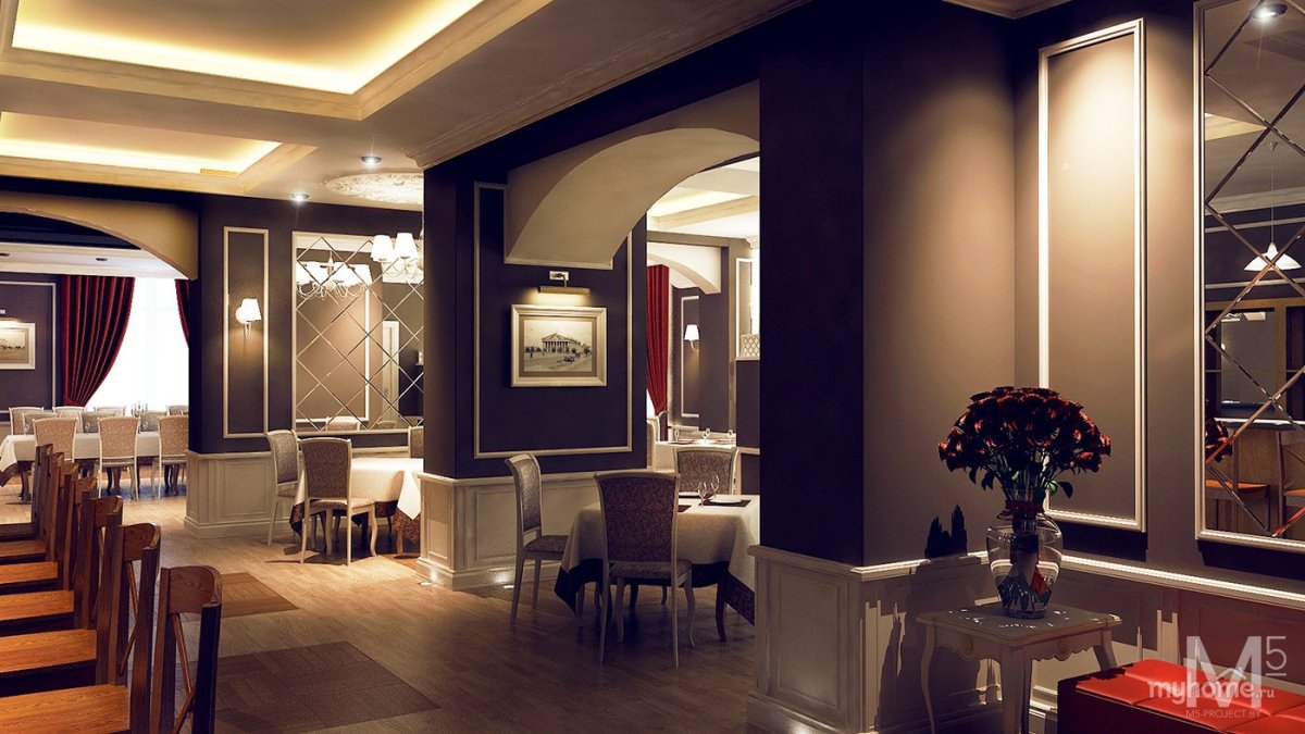 Интерьер зала ресторана