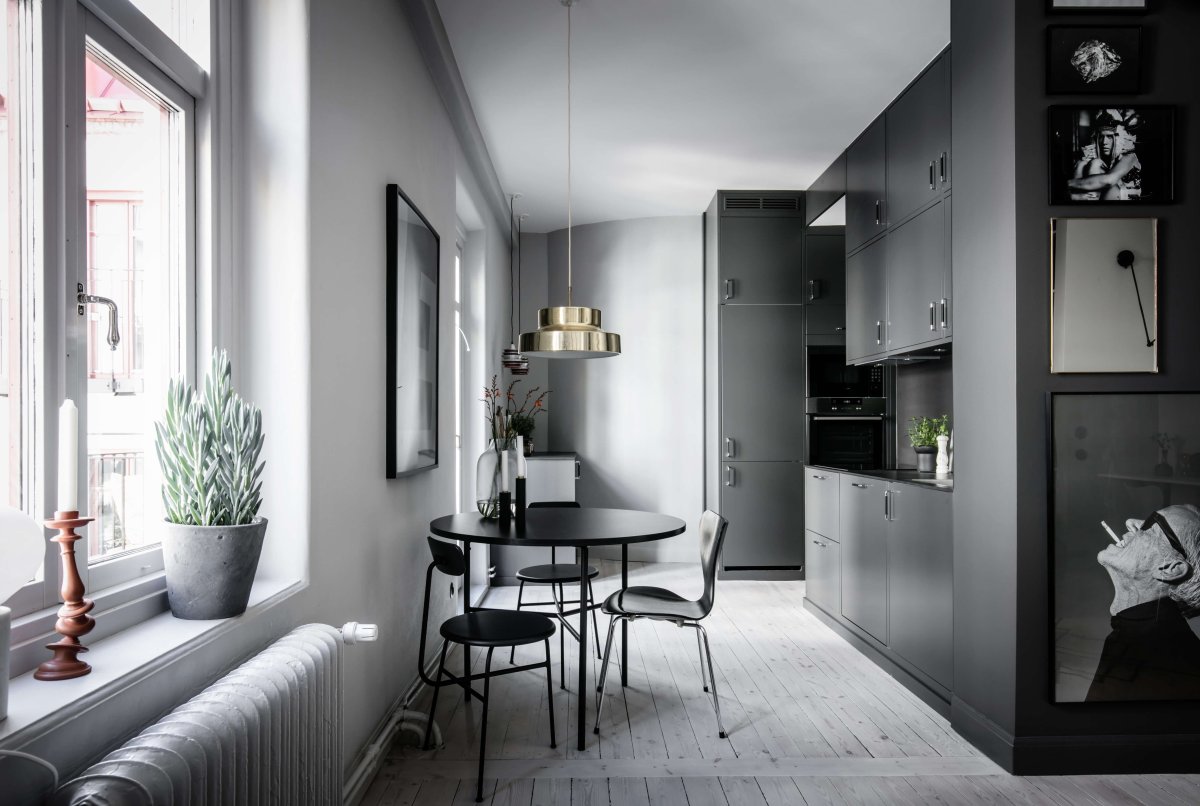 Белая гостиная в скандинавском стиле