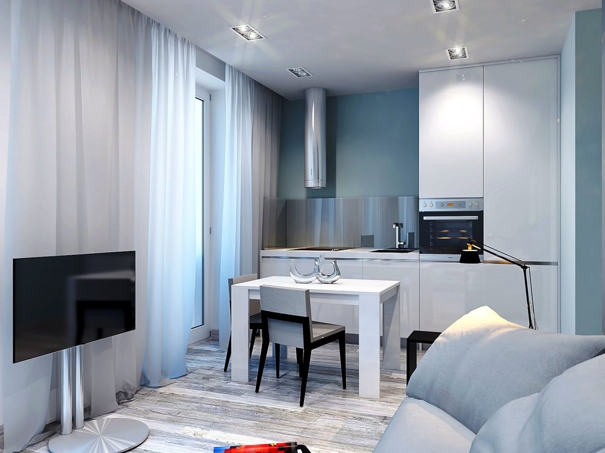 Квартира в стиле лофт светлая