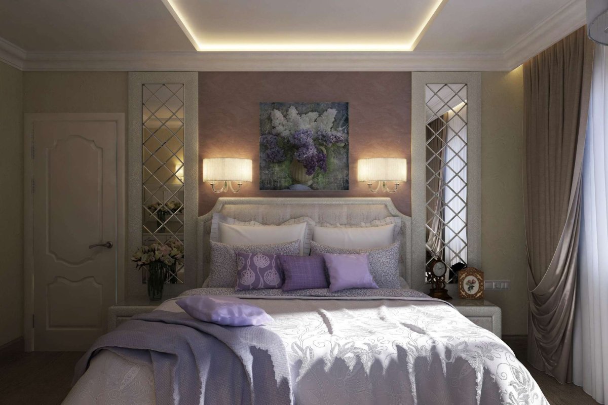 Спальня в спокойных тонах