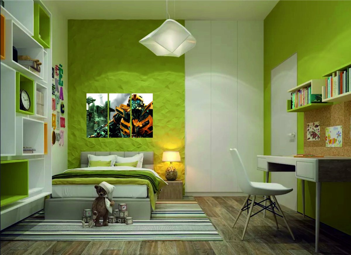 Зелёная комната для подростка