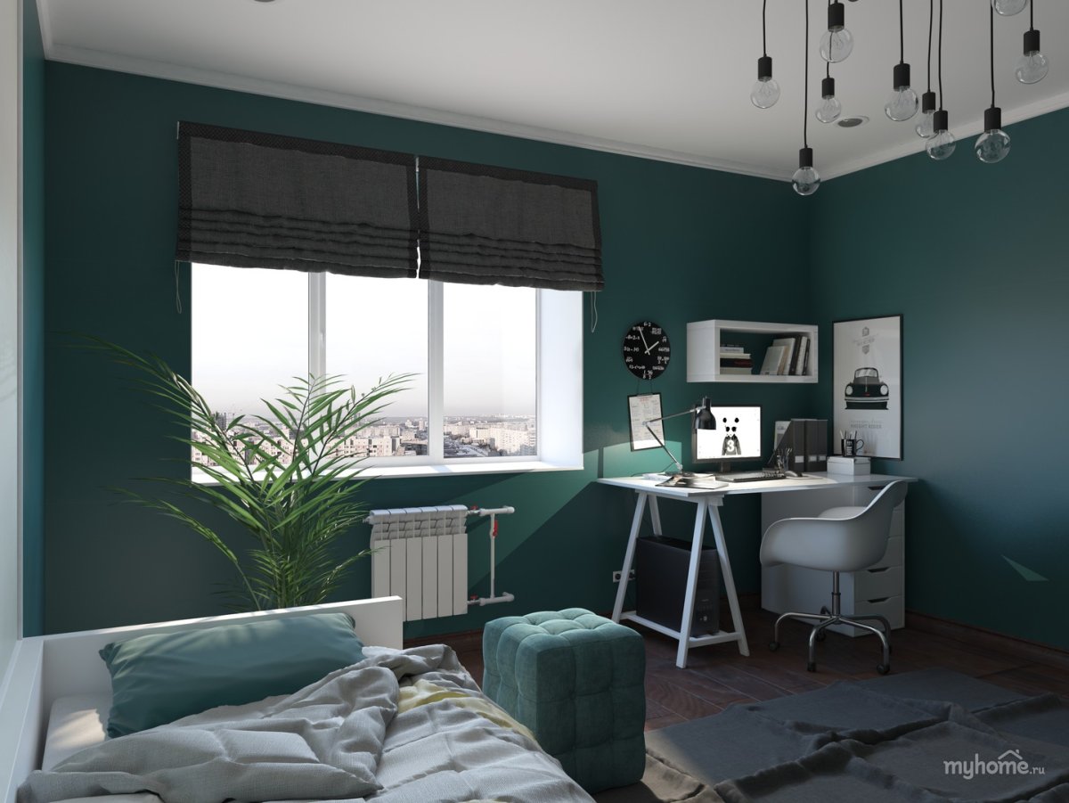 Салатовая комната для девочки подростка