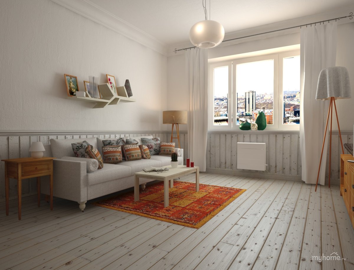 Белая плитка в прихожей