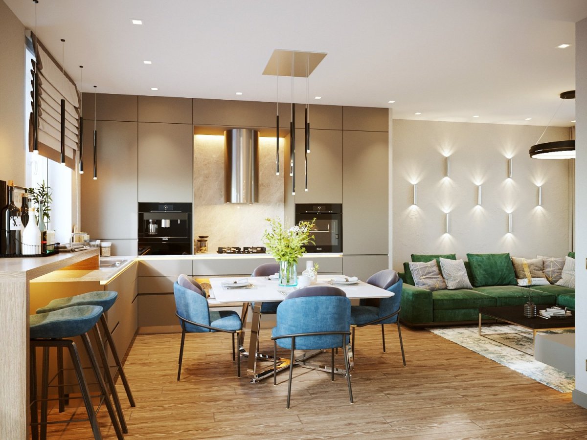 Минималистичный интерьер таунхауса