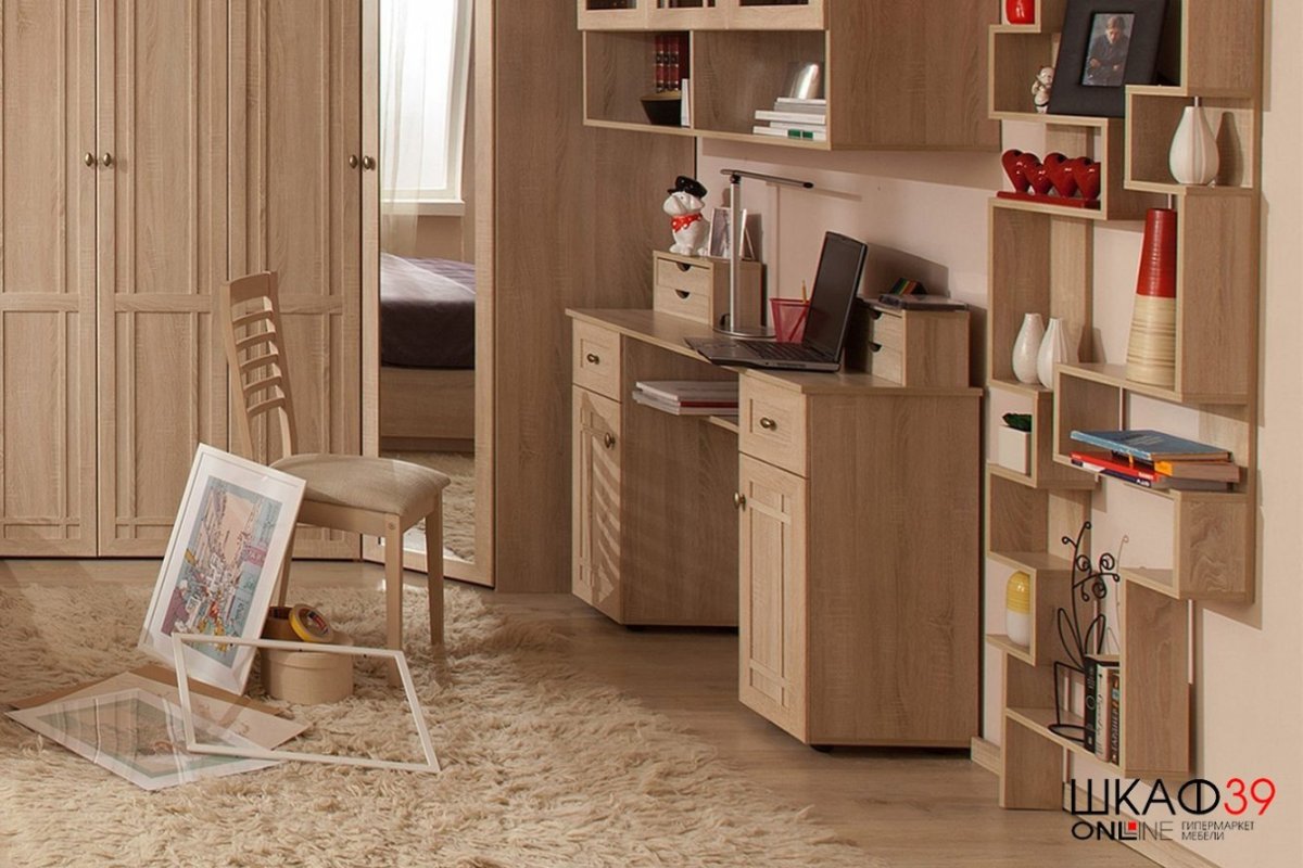 Спальня Артемида дуб сонома Нарус