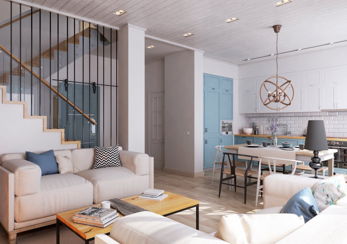 Стильный интерьер таунхауса