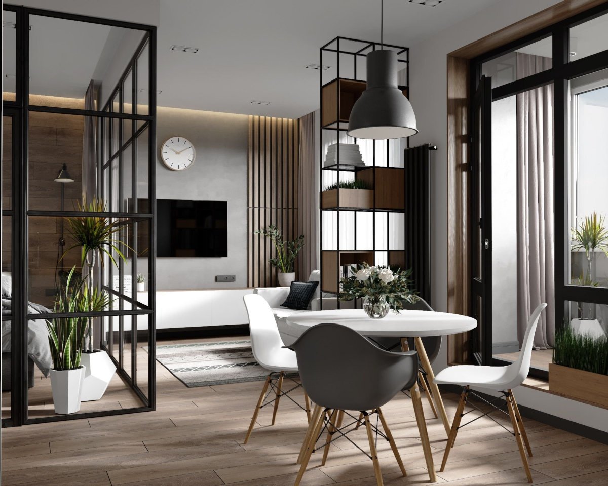 Лофт перегородки в интерьере