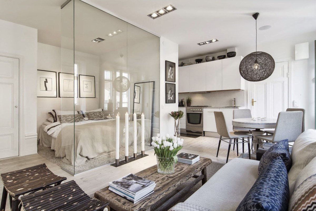 Гостиная-спальня 15м2 икея