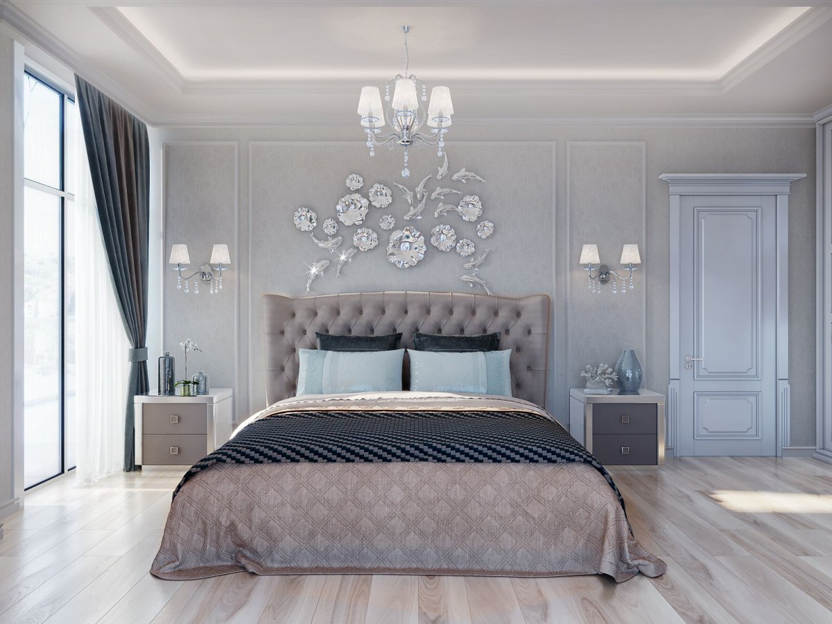 Люстра в спальню в неоклассическом стиле