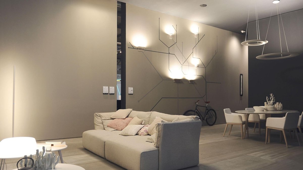 Трековый светильник в интерьере квартиры