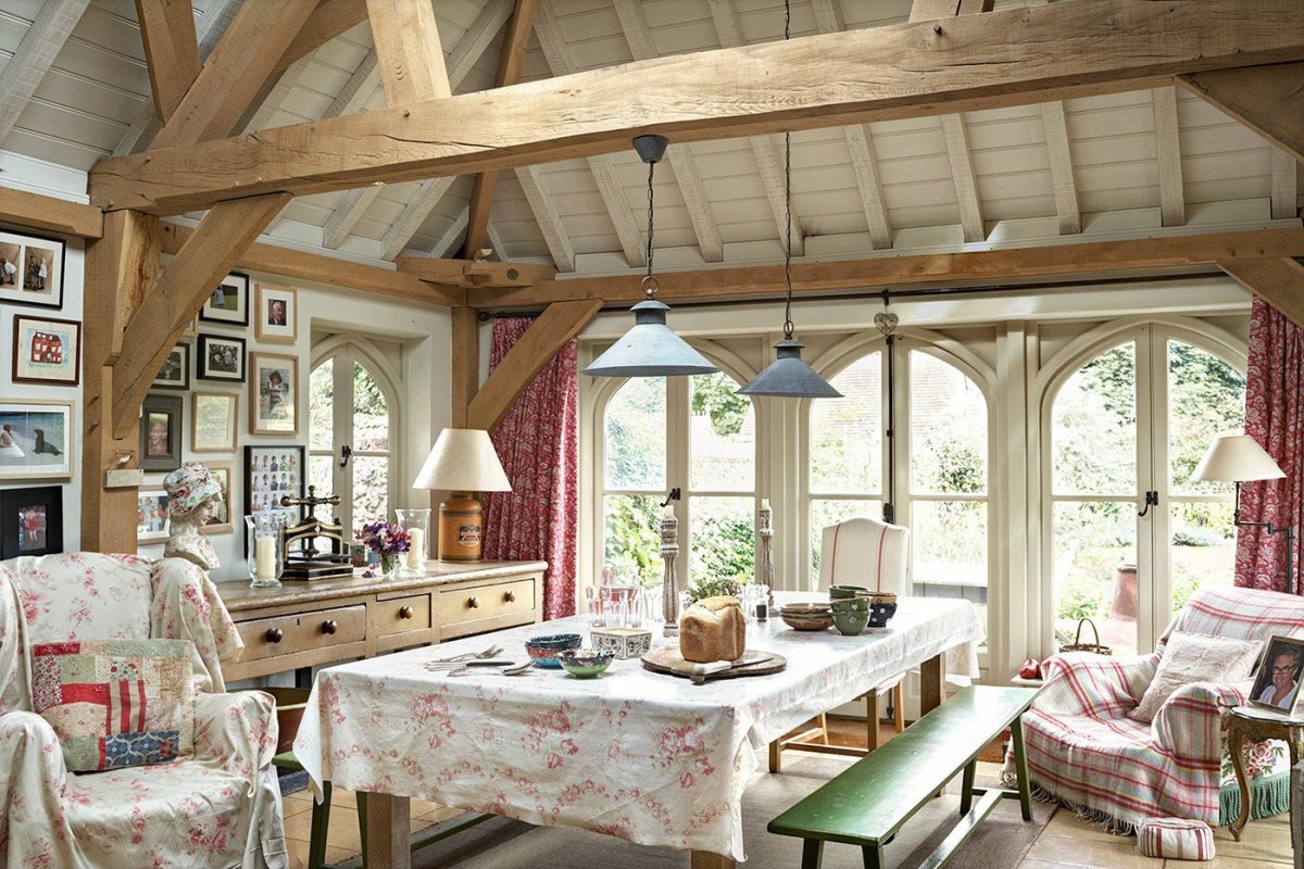 Гостиная в стиле итальянского Кантри