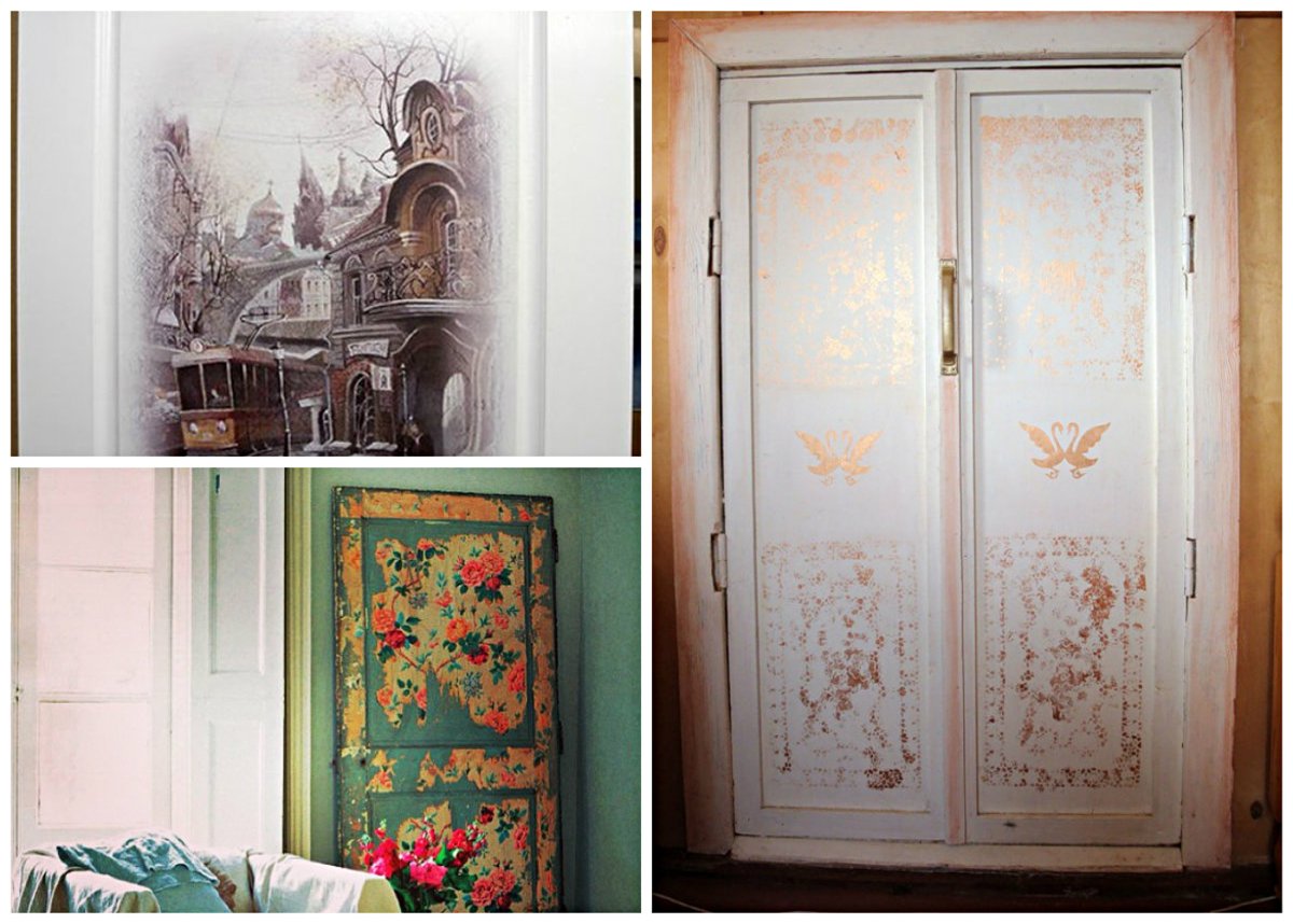 Перекраска деревянных дверей