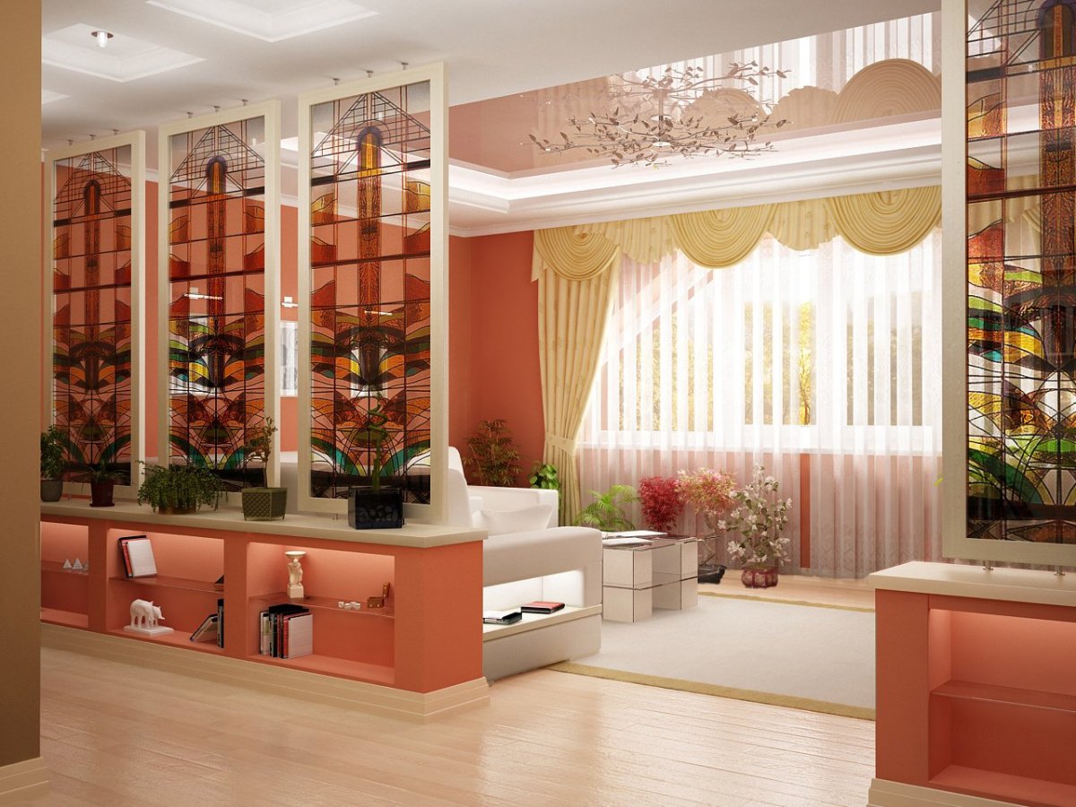 Стеллаж для зонирования комнаты