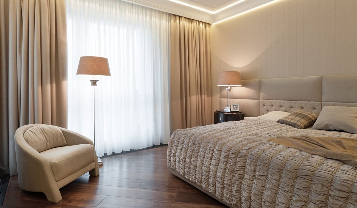 Шторы на круглом карнизе