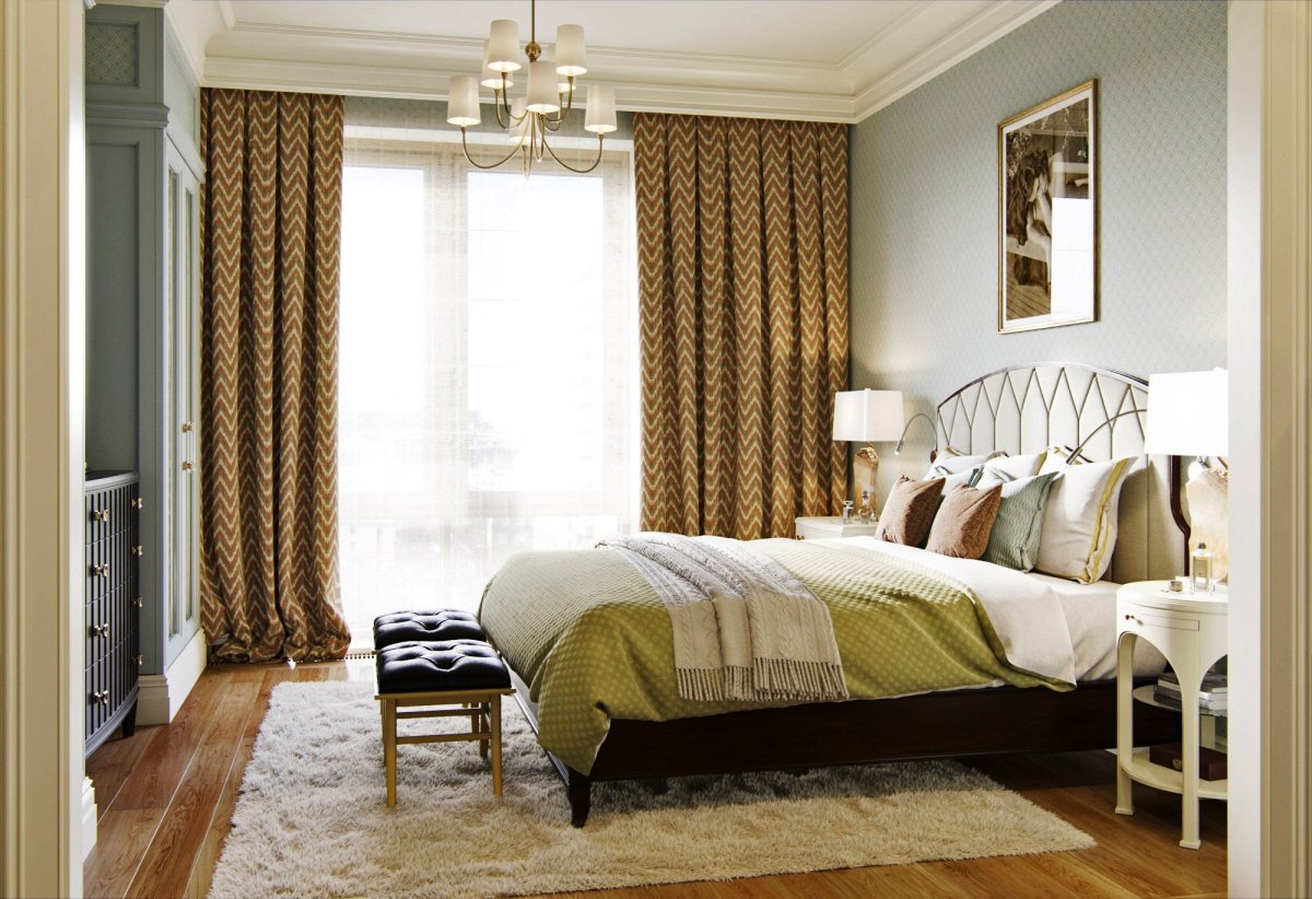 Шторы на эркерное окно