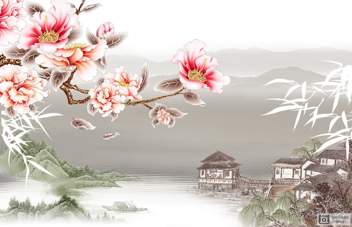 Фотообои японское панно