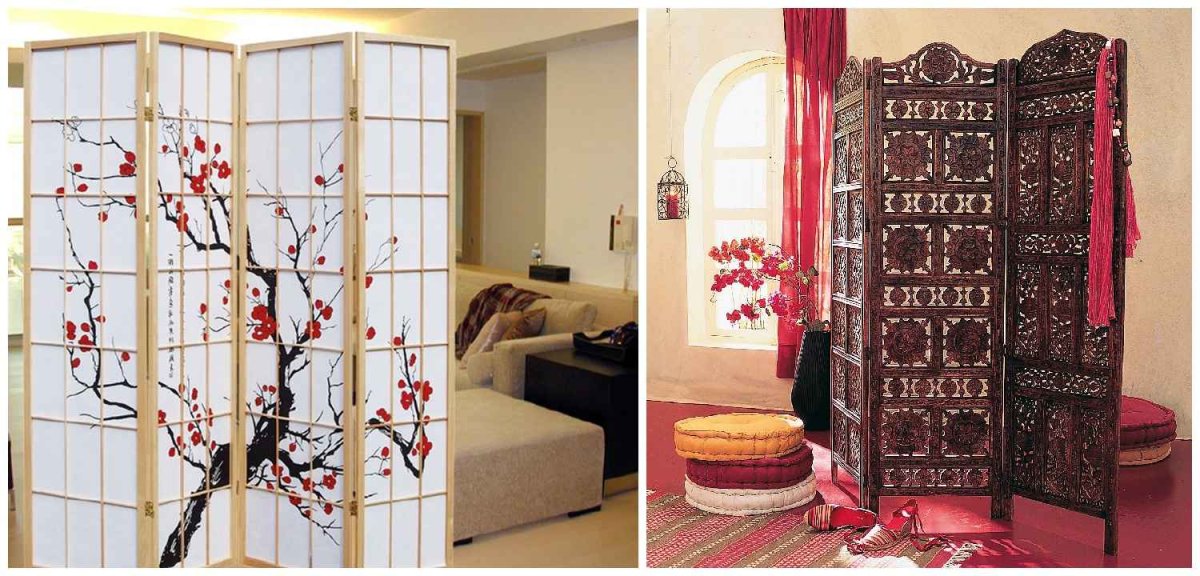 Ширмы для зонирования пространства