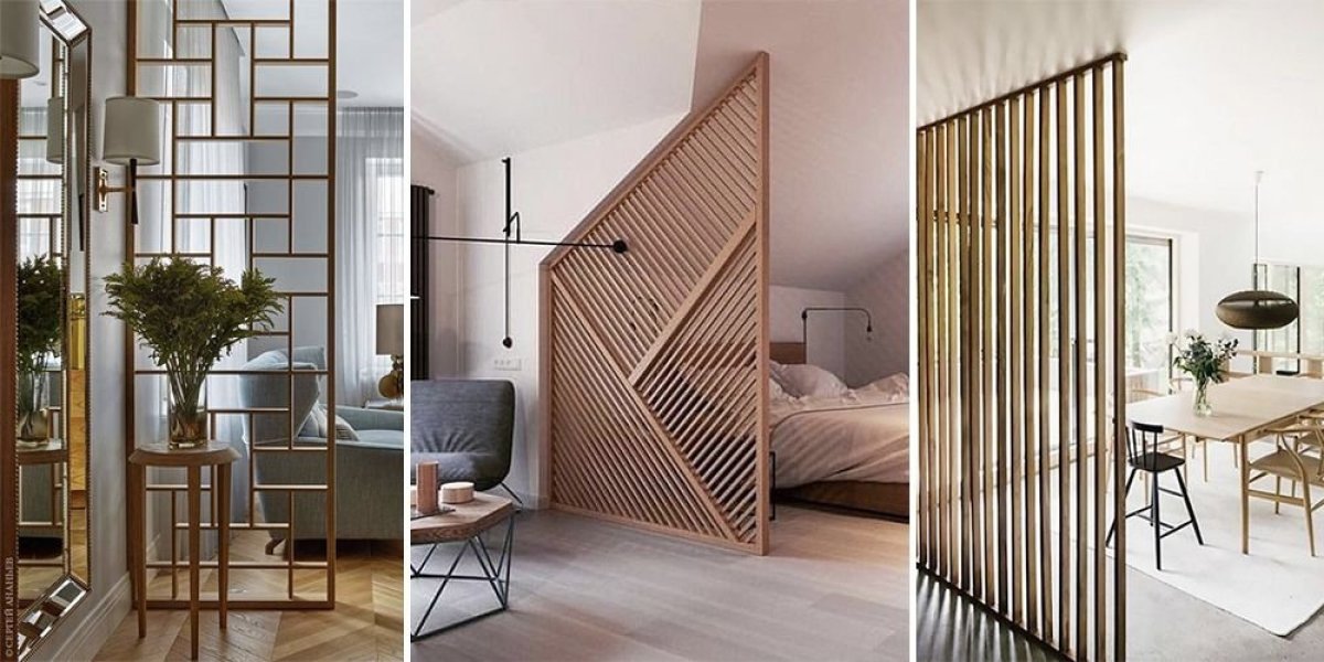 Шторы перегородки для зонирования пространства в комнате