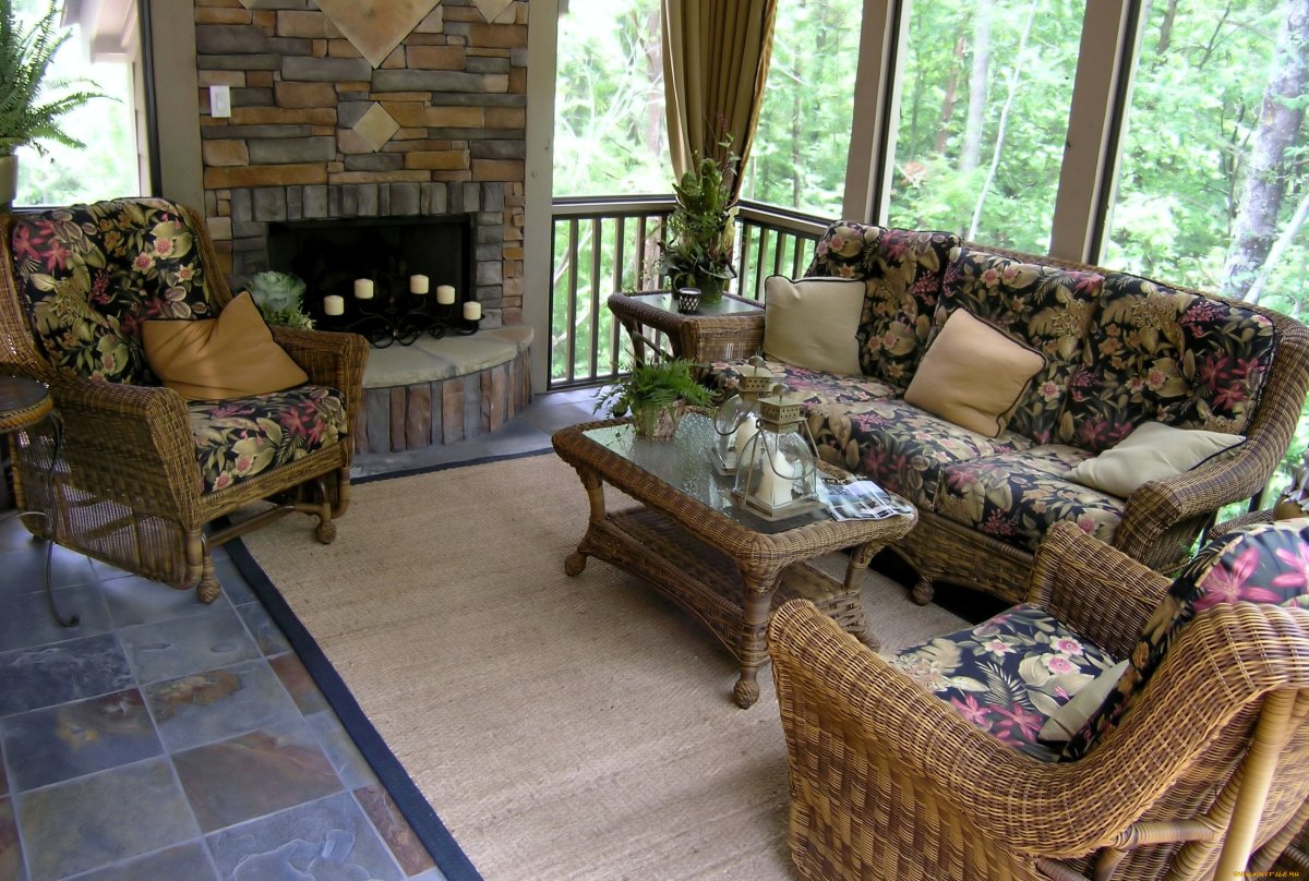 Веранда в стиле Шале