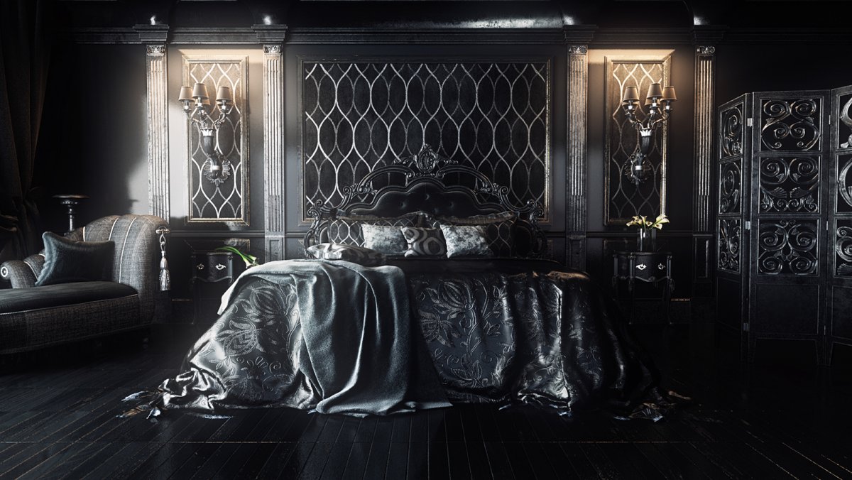 Тяжелый Люкс интерьер темный