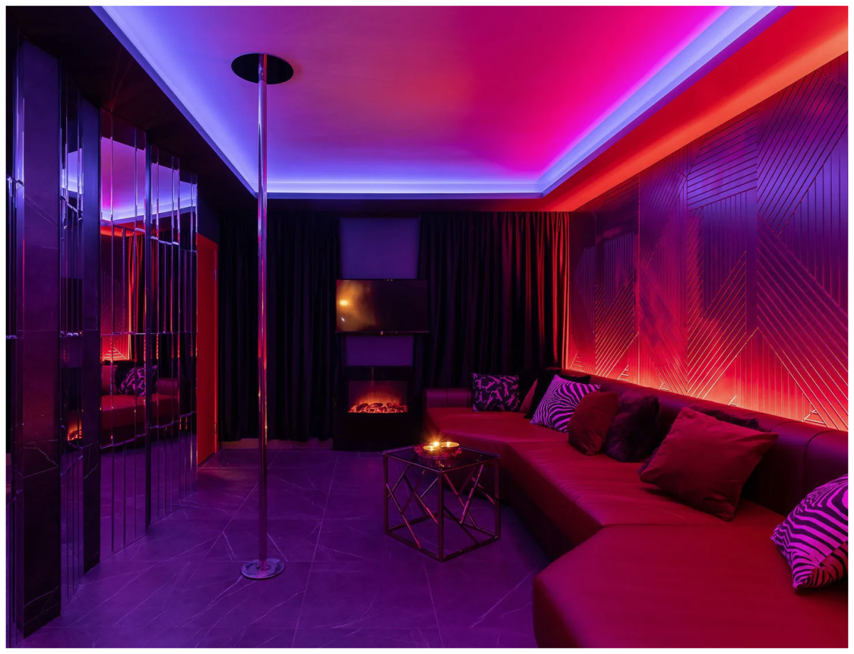 Неоновые стены дизайн магазин